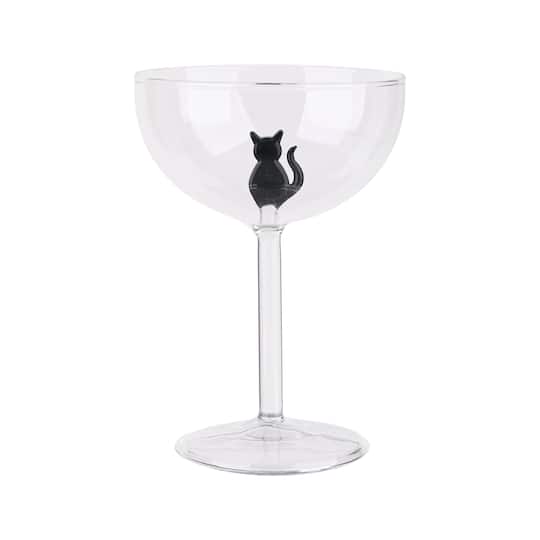 Michaels, 11oz. Black Cat Icon Coupe Glass by Celebrate It™ – Category: Halloween Baking & Party